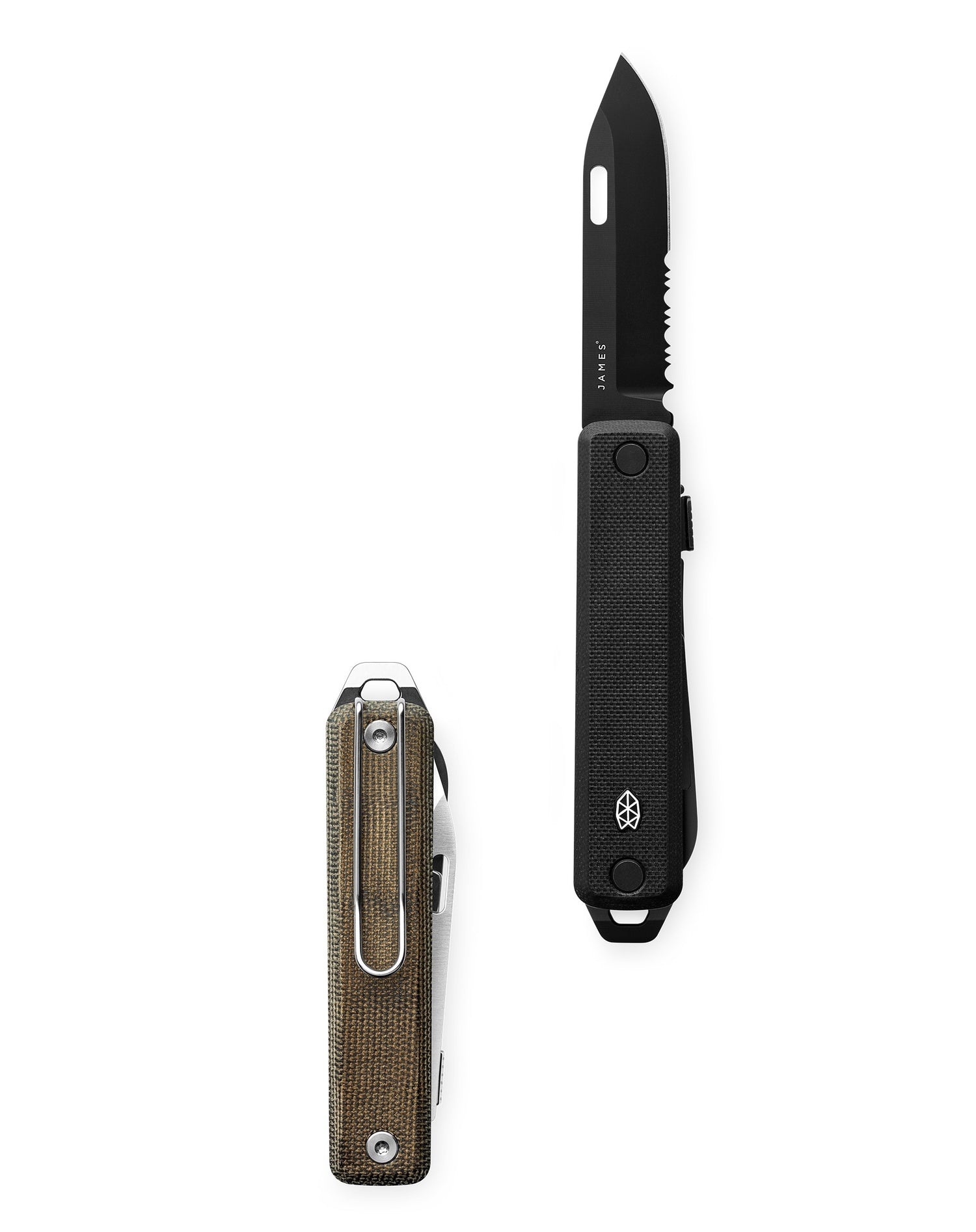 The Ellis EDC folding multitool opened and closed.