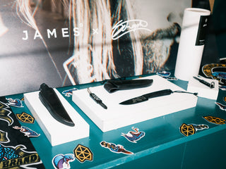 The Schoph and James Brand artist series collection at the launch party at Burger She Wrote in Los Angeles, California.