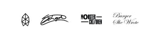 The logos of The James Brand, Schoph, Monster Children, and Burger She Wrote.