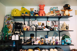 A collection of Artist Bryce Wong's memorabilia.