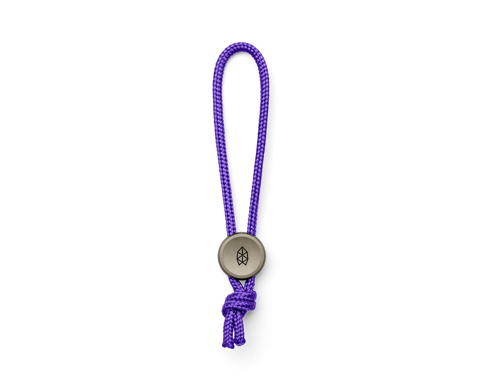 The Ulu EDC bead and lanyard in coyote tan and atomic purple.