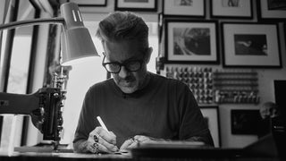 Mark Oblow working at his desk.