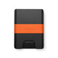The Lowe minimalist card holder wallet in black and fire.