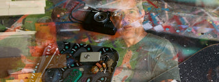A double exposure photo of Mark Oblow.