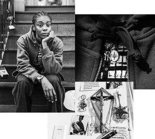 A collage of photos of Professional skateboarder Beatrice Domond.