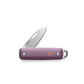 The Elko EDC keychain pocket knife in pink haze + stainless.