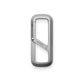 The Madison keychain carabiner in titanium.