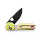 The Redstone EDC serrated slide lock adventure knife in buttermilk and butter.