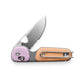 The Redstone EDC serrated slide lock adventure knife in Sherbet and Pink Haze.