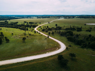 A winding country road through Arkansas.