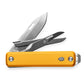 The Ellis EDC multi-tool folding pocket knife with a canary handle.